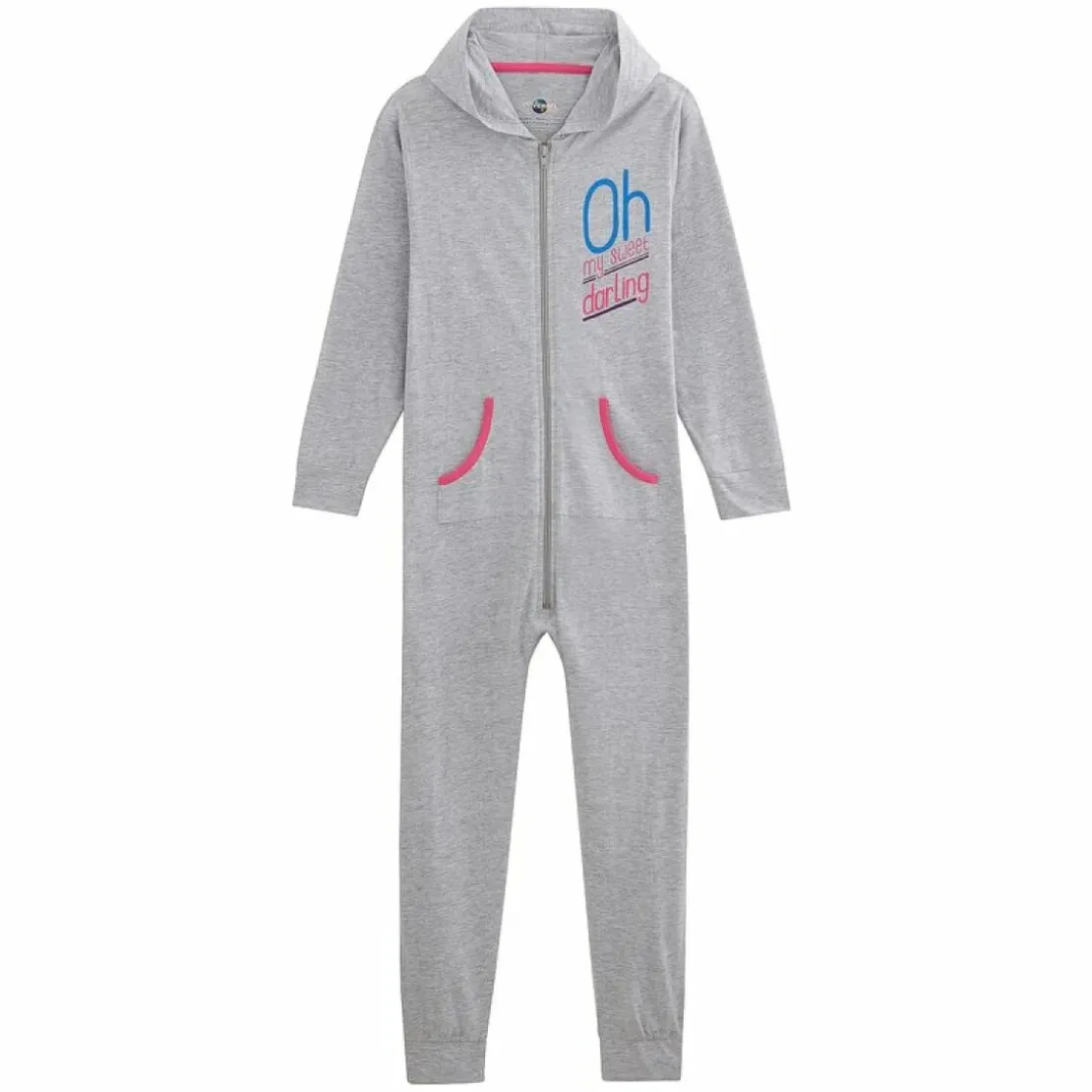 Universal MusicPyjama combinaison 1 pièce à capuche fille - Gris