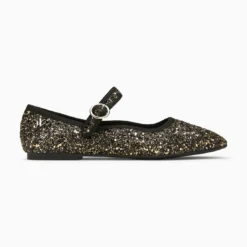 Vanessa WuBallerines Amelie à paillettes or et bride