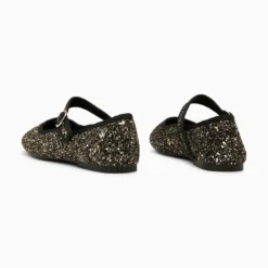 Vanessa WuBallerines Amelie à paillettes or et bride