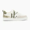 Vanessa WuBaskets kaki JOYCE blanc en tissu