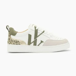 Vanessa WuBaskets kaki JOYCE blanc en tissu