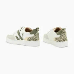 Vanessa WuBaskets kaki JOYCE blanc en tissu