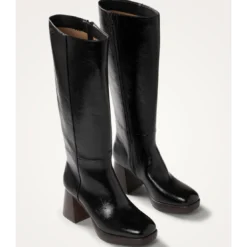 Vanessa WuBottes noires à talon bois