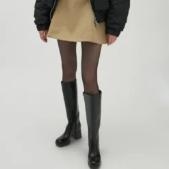 Vanessa WuBottes noires à talon bois