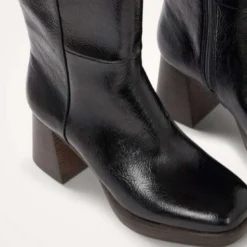Vanessa WuBottes noires à talon bois