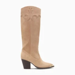 Vanessa WuBottes santiags beige à talon beige