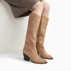 Vanessa WuBottes santiags beige à talon beige