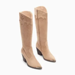 Vanessa WuBottes santiags beige à talon beige