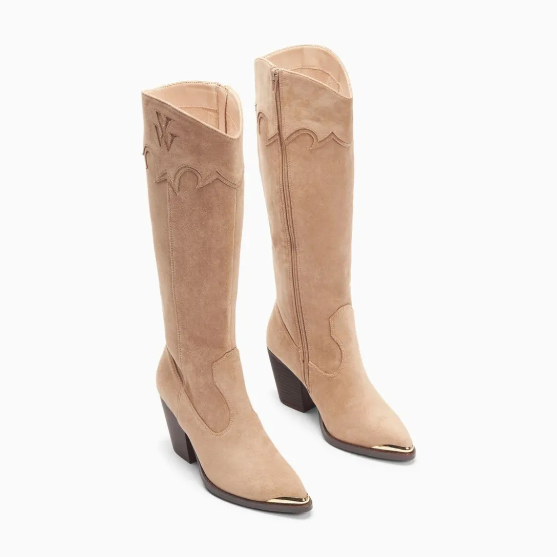 Vanessa WuBottes santiags beige à talon beige