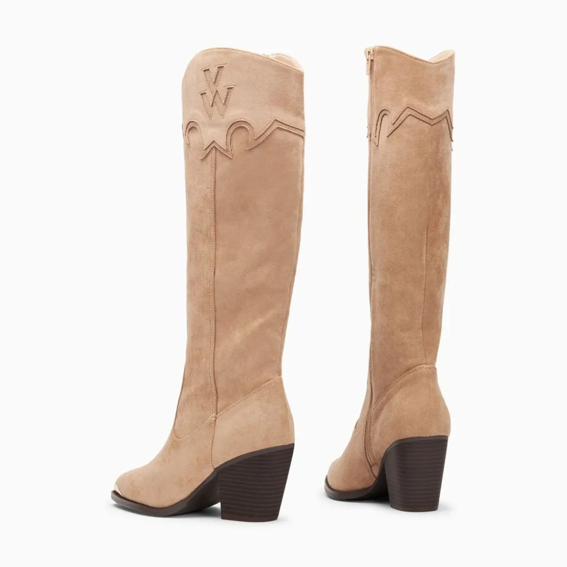Vanessa WuBottes santiags beige à talon beige