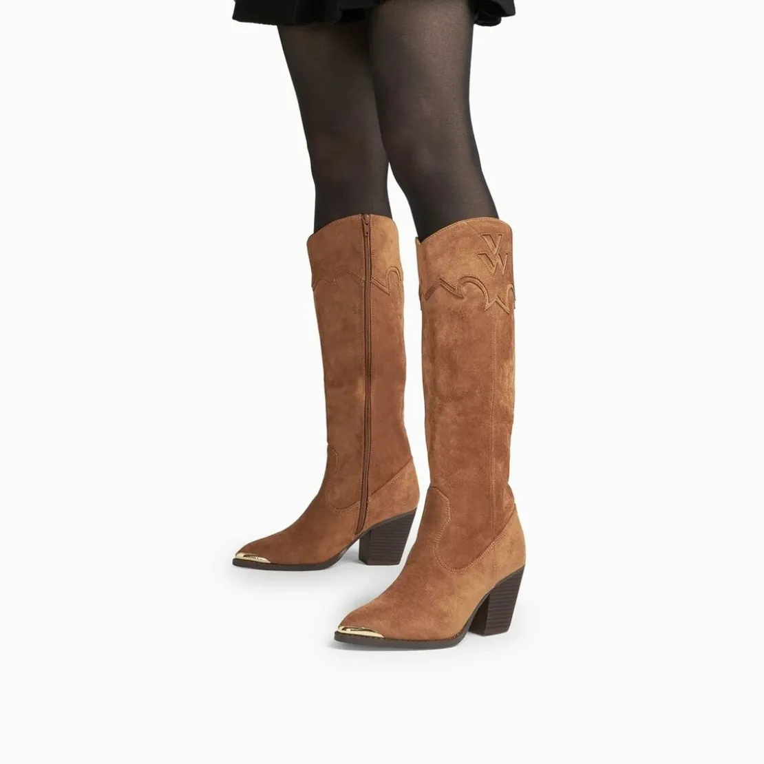 Vanessa WuBottes santiags Maud camel à talon