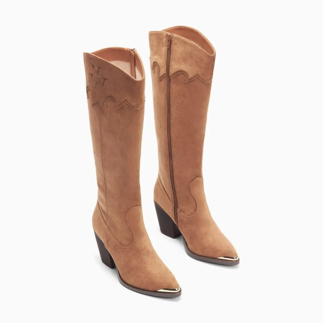 Vanessa WuBottes santiags Maud camel à talon