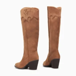 Vanessa WuBottes santiags Maud camel à talon