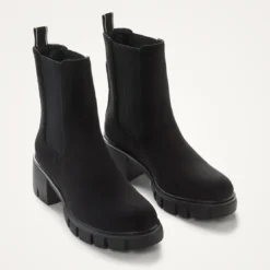 Vanessa WuBottines Chelsea noires à talon cranté