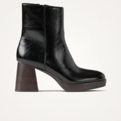 Vanessa WuBottines noires à plateforme et talon bois