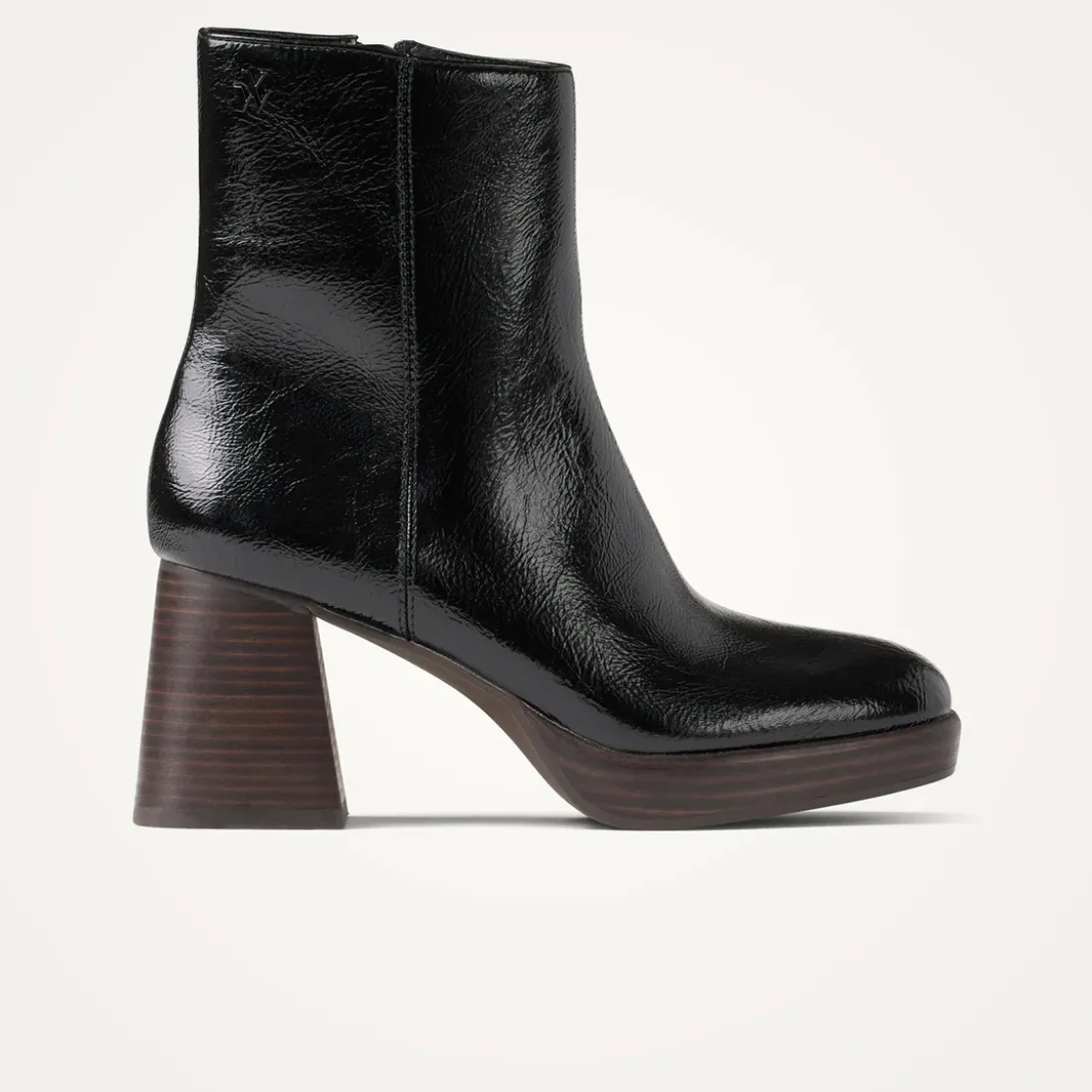 Vanessa WuBottines noires à plateforme et talon bois