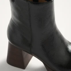 Vanessa WuBottines noires à plateforme et talon bois