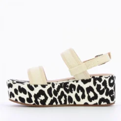 Vanessa WuSandales compensées Femme - Beige effet tweed