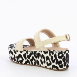 Vanessa WuSandales compensées Femme - Beige effet tweed