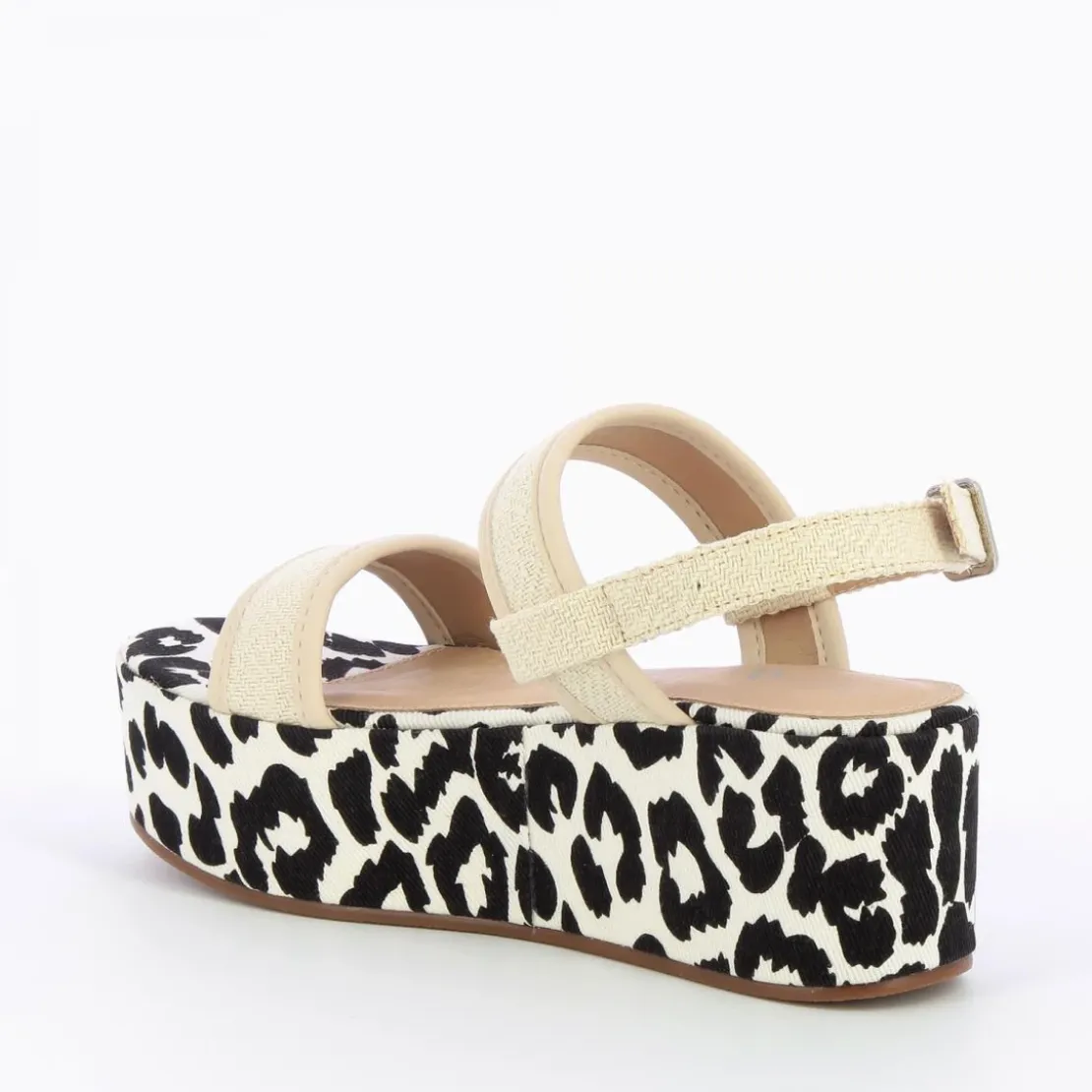 Vanessa WuSandales compensées Femme - Beige effet tweed