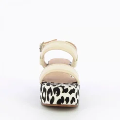 Vanessa WuSandales compensées Femme - Beige effet tweed