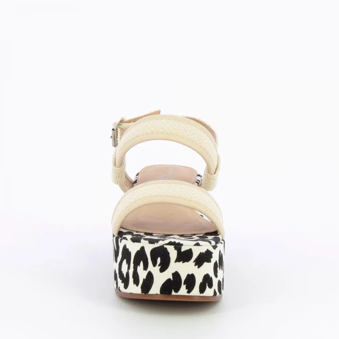 Vanessa WuSandales compensées Femme - Beige effet tweed