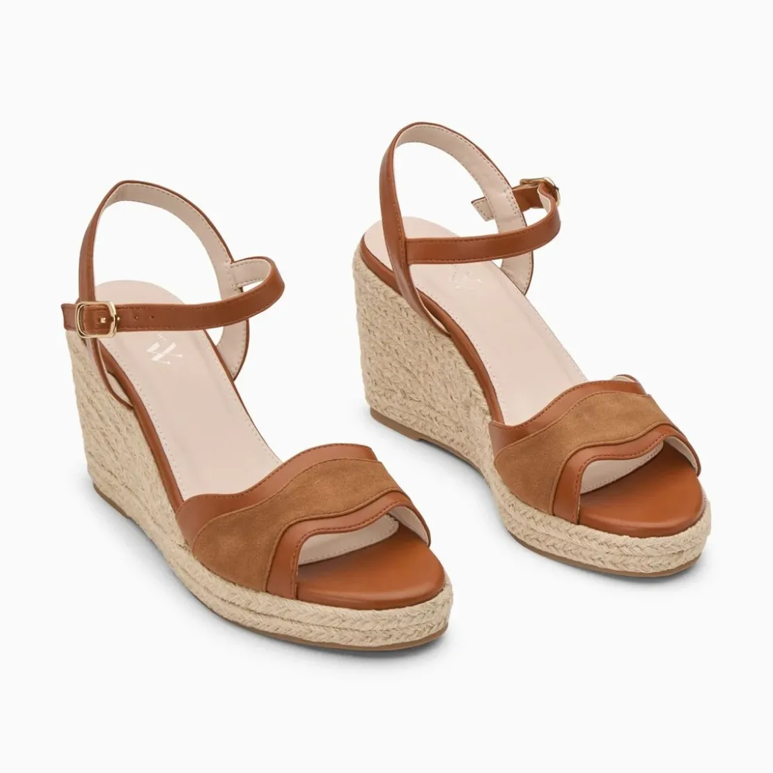 Vanessa WuSandales compensées Luba camel brun