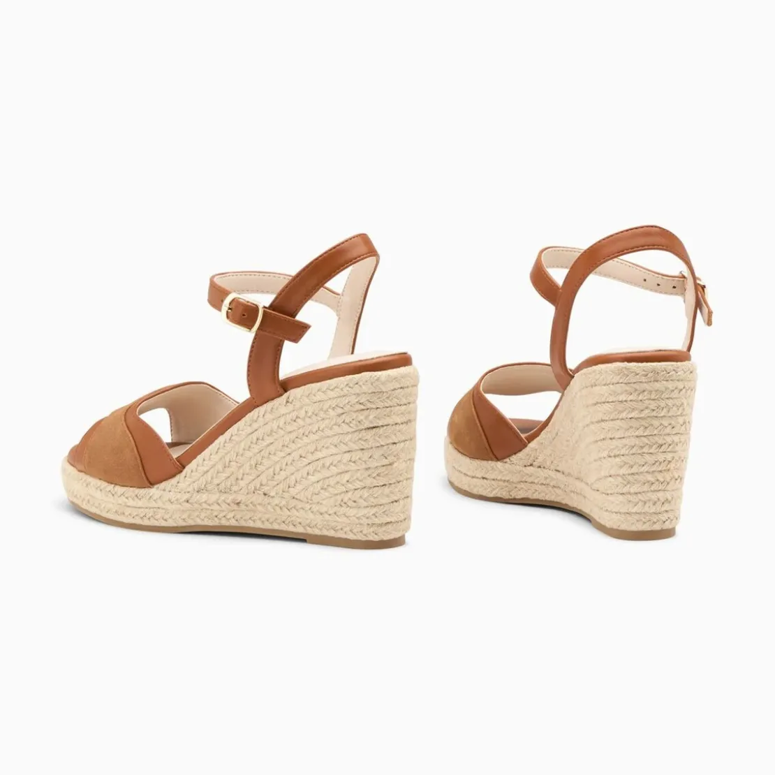 Vanessa WuSandales compensées Luba camel brun