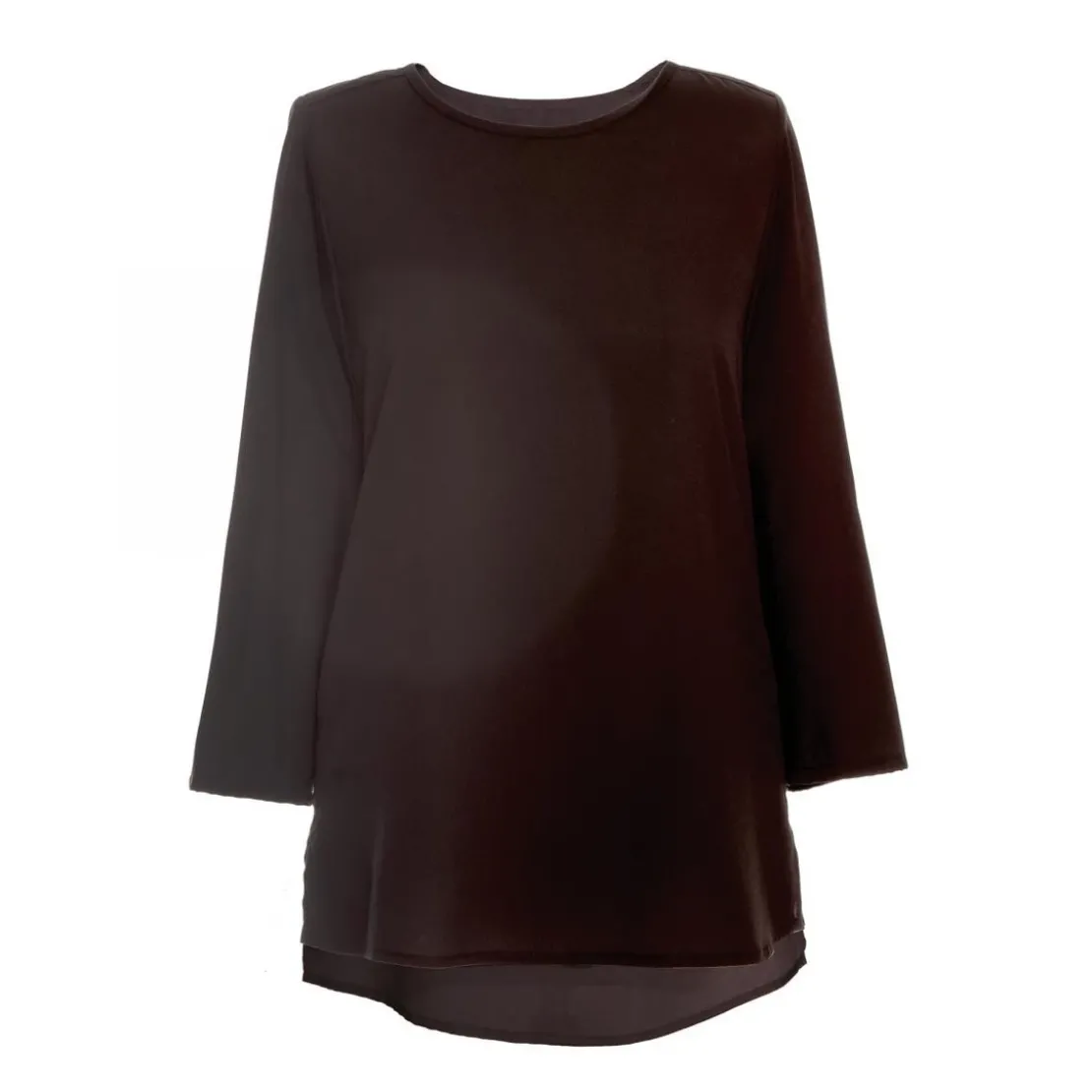 VencaBlouse fendue manches 3/4 ajustables femme Noir