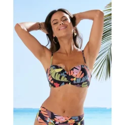 VencaHaut de bikini à armatures avec bretelles amovibles noir