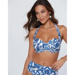 VencaHaut de bikini push up avec armatures et rembourrage bleu