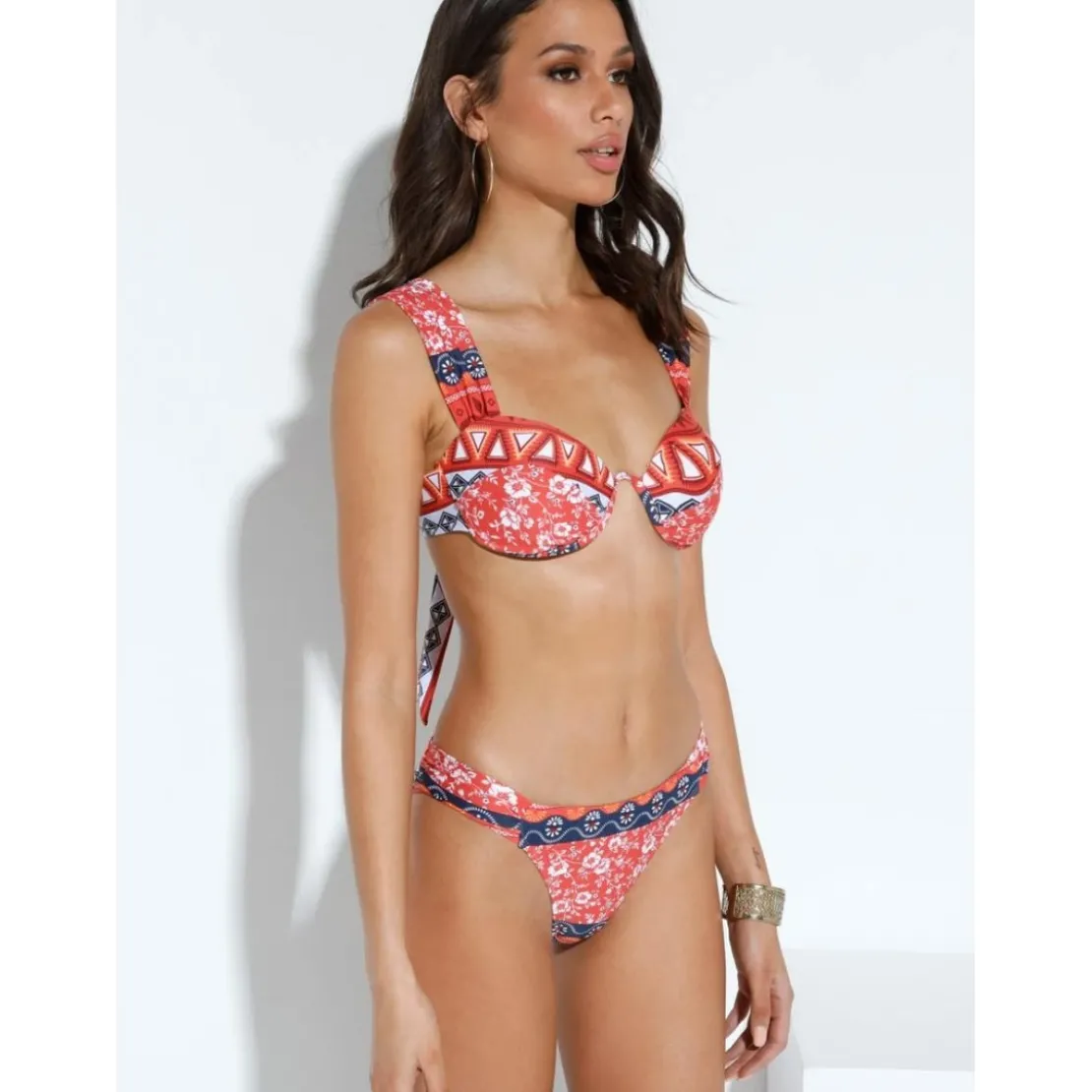 VencaSoutien-gorge bikini bonnets avec coussinet rouge