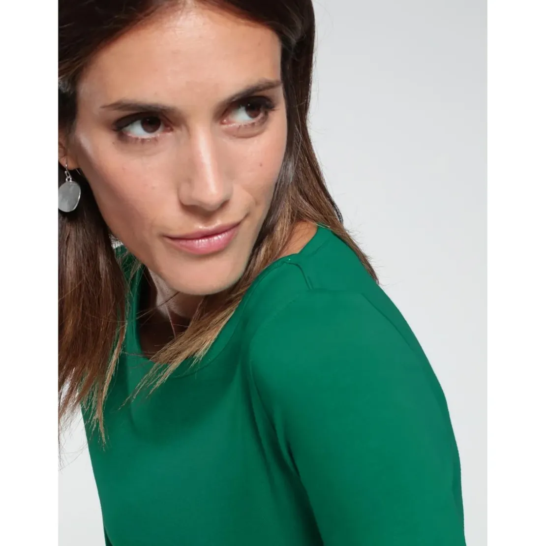 VencaTee-shirt col bateau manches 3/4 femme vert