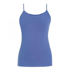 VencaTee-shirt uni à bretelles maille élastique femme Bleu