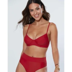 VencaTop de bikini à armatures marron grenat
