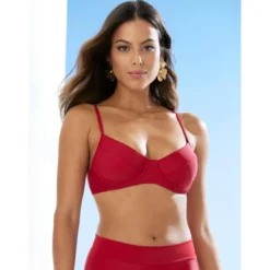VencaTop de bikini à armatures marron grenat