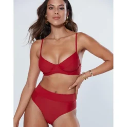 VencaTop de bikini à armatures marron grenat