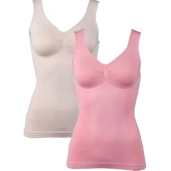 Vercella VitaLot de 2 t-shirts amincissants beige et rose