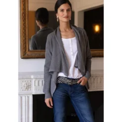 Vero ModaCardigan ouvert gris en viscose