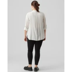 Vero ModaChemise à manches avec revers - Blanc en viscose