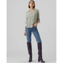 Vero ModaChemises Verte en viscose Sam
