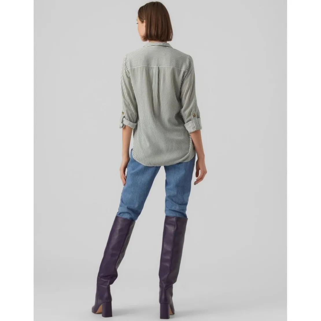 Vero ModaChemises Verte en viscose Sam