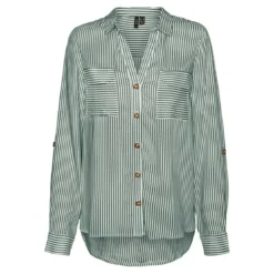 Vero ModaChemises Verte en viscose Sam