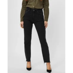 Vero ModaJean coupe droite Straight Fit Taille haute Longueur cheville noir Ria