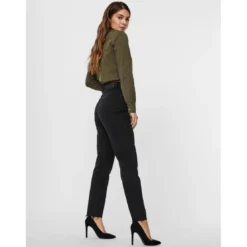 Vero ModaJean coupe droite Straight Fit Taille haute Longueur cheville noir Ria