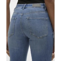 Vero ModaJean coupe droite taille moyenne bleu moyen en coton