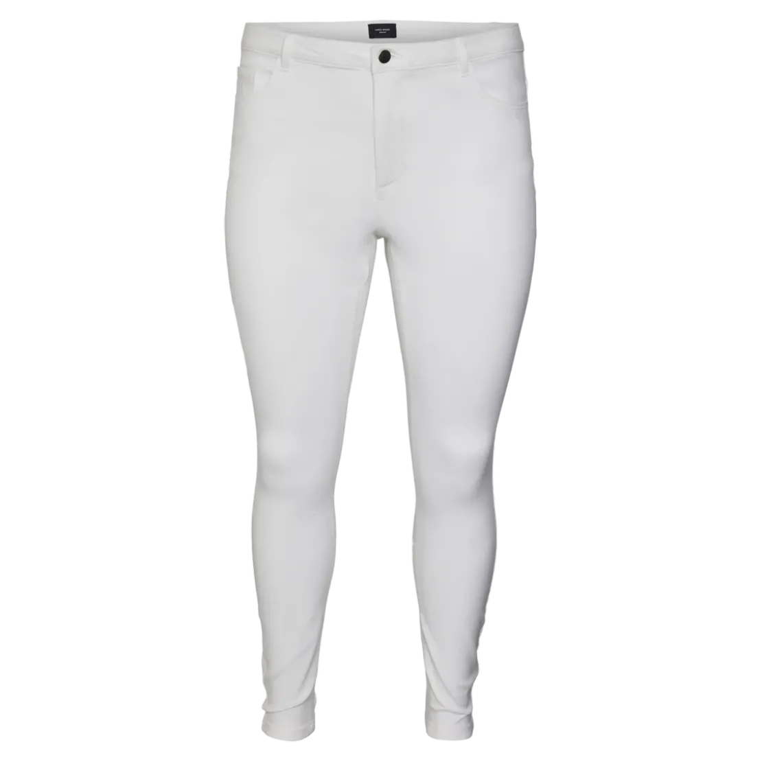 Vero ModaJean fermeture à bouton et fermeture éclair cachée taille haute blanc en coton Maya