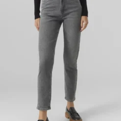 Vero ModaJean mom en coton Linda gris Hazel