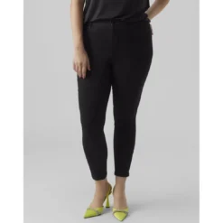 Vero ModaJean skinny taille haute noir en coton Elle