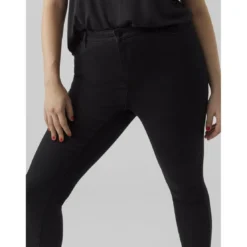 Vero ModaJean skinny taille haute noir en coton Elle